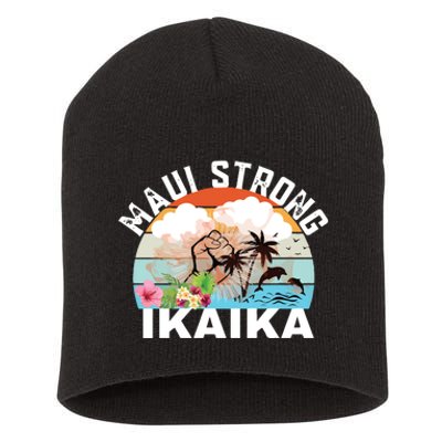 Maui Strong Ikaika Lahaina Banyan Tree Maui Hawaii Shoreline Short Acrylic Beanie