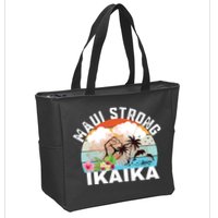 Maui Strong Ikaika Lahaina Banyan Tree Maui Hawaii Shoreline Zip Tote Bag