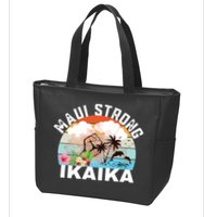 Maui Strong Ikaika Lahaina Banyan Tree Maui Hawaii Shoreline Zip Tote Bag