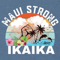 Maui Strong Ikaika Lahaina Banyan Tree Maui Hawaii Shoreline Garment-Dyed Sweatshirt