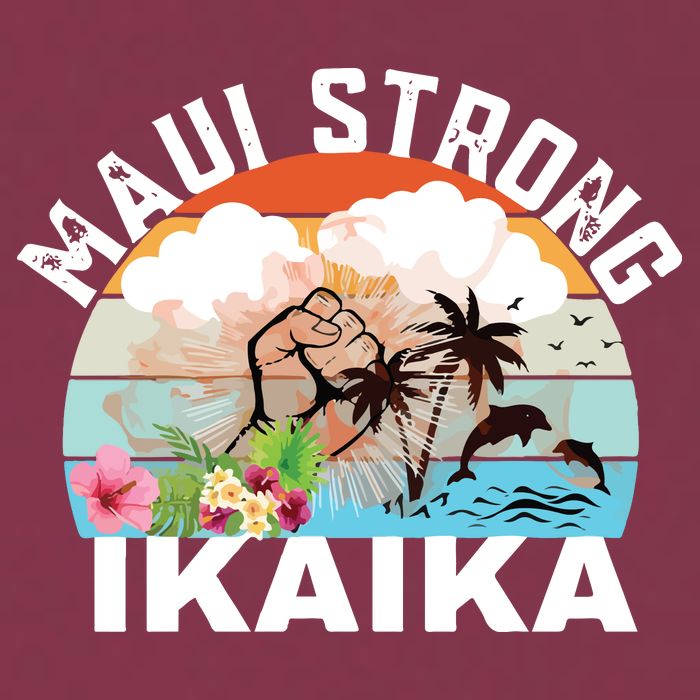 Maui Strong Ikaika Lahaina Banyan Tree Maui Hawaii Shoreline 16oz Travel Tumbler