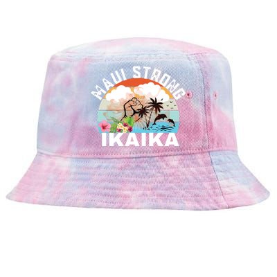 Maui Strong Ikaika Lahaina Banyan Tree Maui Hawaii Shoreline Tie-Dyed Bucket Hat