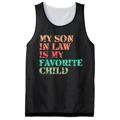 My Son In Law Is My Favorite Child Funny Family Humor Retro Mesh Reversible Basketball Jersey Tank