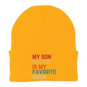 My SonInLaw Is My Favorite Child Family Humor Dad Mom Knit Cap Winter Beanie