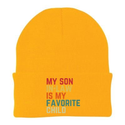 My SonInLaw Is My Favorite Child Family Humor Dad Mom Knit Cap Winter Beanie