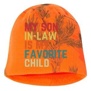 My SonInLaw Is My Favorite Child Family Humor Dad Mom Kati - Camo Knit Beanie