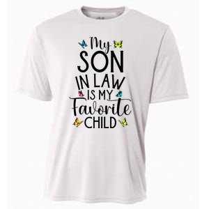 My Son In Law Is My Favorite Child Family Butterfly Design Cooling Performance Crew T-Shirt