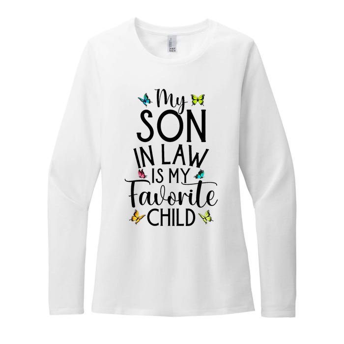 My Son In Law Is My Favorite Child Family Butterfly Design Womens CVC Long Sleeve Shirt