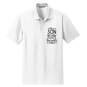 My Son In Law Is My Favorite Child Family Butterfly Design Dry Zone Grid Polo