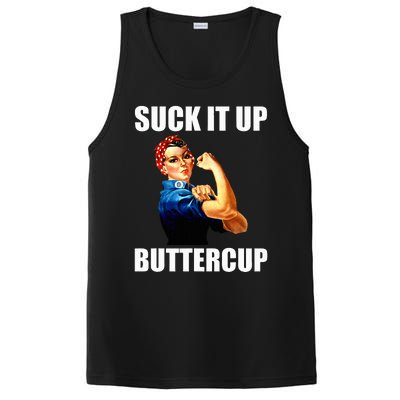 Motivational Suck It Up Buttercup Rosie Riveter PosiCharge Competitor Tank