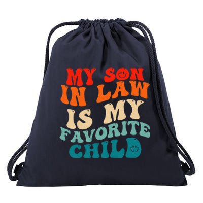 My Son In Law Is My Favorite Child Funny Family Humor Groovy Drawstring Bag