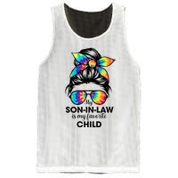 My Son In Law Is My Favorite Child Messy Bun Tie Dye Funny Mesh Reversible Basketball Jersey Tank