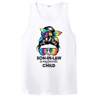 My Son In Law Is My Favorite Child Messy Bun Tie Dye Funny PosiCharge Competitor Tank