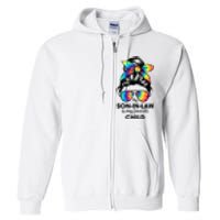 My Son In Law Is My Favorite Child Messy Bun Tie Dye Funny Full Zip Hoodie