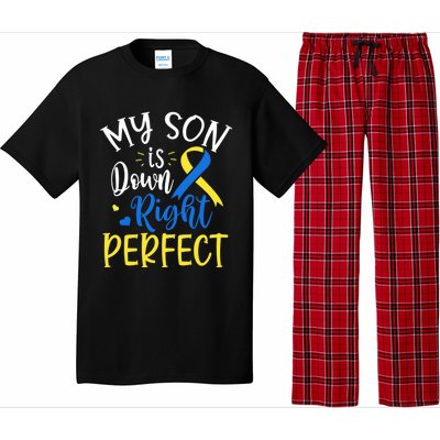 My Son Is Down Right Perfect Down Syndrome Awareness Mom Dad Gift Pajama Set