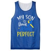 My Son Is Down Right Perfect Down Syndrome Awareness Mom Dad Gift Mesh Reversible Basketball Jersey Tank