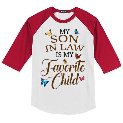 My Son In Law Is My Favorite Child Cute Gift Kids Colorblock Raglan Jersey