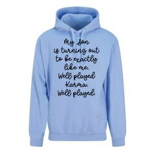 My Son Is Turning Out To Be Exactly Like Me Mom Dad Fun Gift Unisex Surf Hoodie