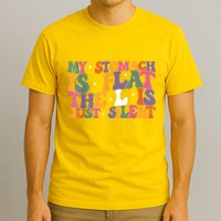 My Stomach Is Flat The L Is Just Silent Funny Fat Chubby T-Shirt