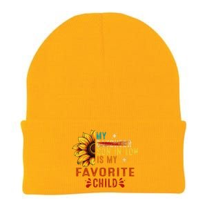 My Son In Law Is My Favorite Child Funny Replaced Daughter Knit Cap Winter Beanie