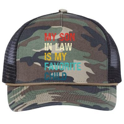 My Son In Law Is My Favorite Child Funny Family Humor Retro Rope Trucker Hat Cap