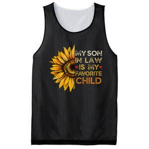 My Son In Law Is My Favorite Child Retro Groovy Sunflower Mesh Reversible Basketball Jersey Tank