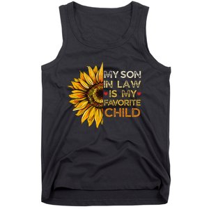 My Son In Law Is My Favorite Child Retro Groovy Sunflower Tank Top