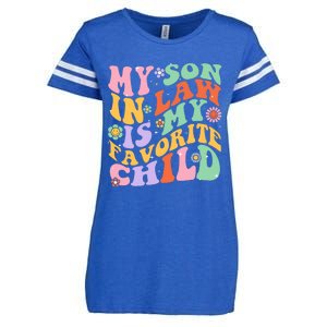 My Son In Law Is My Favorite Child Funny Groovy MotherS Day Enza Ladies Jersey Football T-Shirt