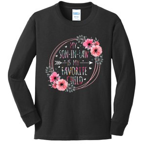 My Son In Law Is My Favorite Child MotherInLaw Mothers Day Kids Long Sleeve Shirt