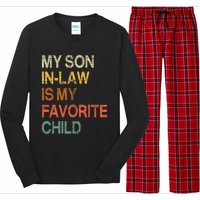 My Son In Law Is My Favorite Child Funny Mothers Day Vintage Long Sleeve Pajama Set