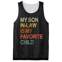 My Son In Law Is My Favorite Child Funny Mothers Day Vintage Mesh Reversible Basketball Jersey Tank