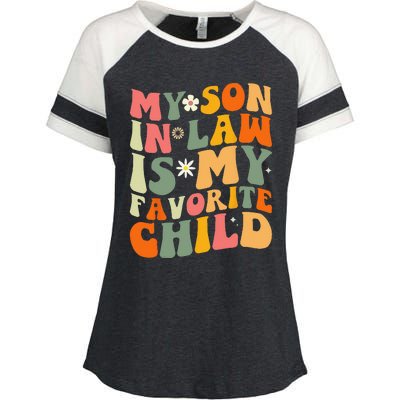 My Son In Law Is My Favorite Child Funny Family Humor Retro Enza Ladies Jersey Colorblock Tee