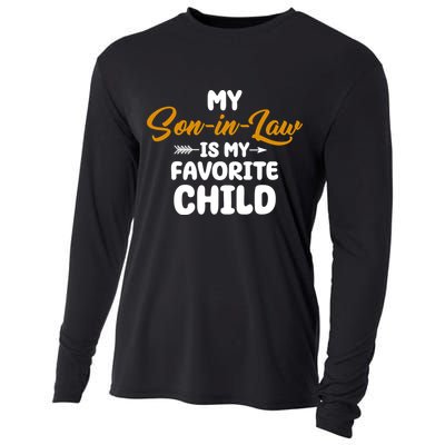 My Son In Law Is My Favorite Child Cute Gift Cooling Performance Long Sleeve Crew