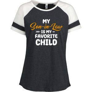 My Son In Law Is My Favorite Child Cute Gift Enza Ladies Jersey Colorblock Tee