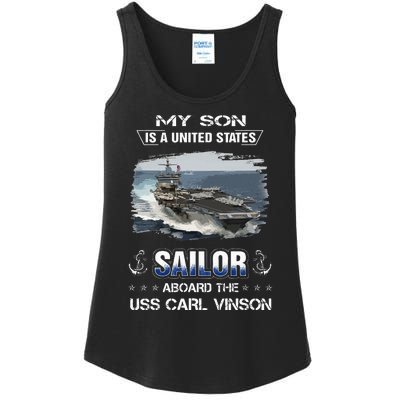 My Son Is A Sailor Aboard The Uss Carl Vinson Cvn 70 Ladies Essential Tank