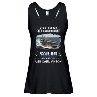 My Son Is A Sailor Aboard The Uss Carl Vinson Cvn 70 Ladies Essential Flowy Tank