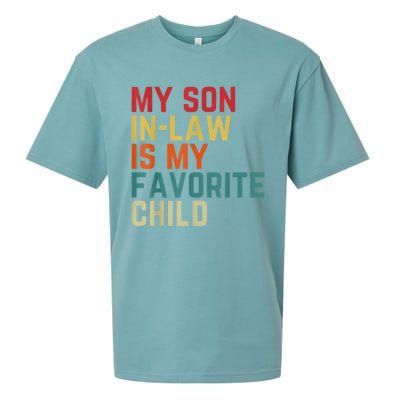 My SonInLaw Is My Favorite Child Family Humor Dad Mom Sueded Cloud Jersey T-Shirt