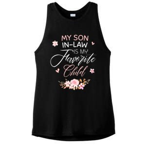 My Son In Law Is My Favorite Child Funny Women Mom Ladies PosiCharge Tri-Blend Wicking Tank