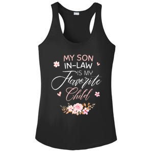 My Son In Law Is My Favorite Child Funny Women Mom Ladies PosiCharge Competitor Racerback Tank