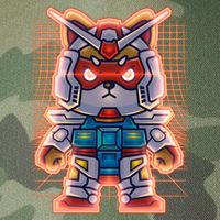 Mecha Shibi Inu Dog Robot Fighter Anime Legacy Tie Dye Trucker Hat