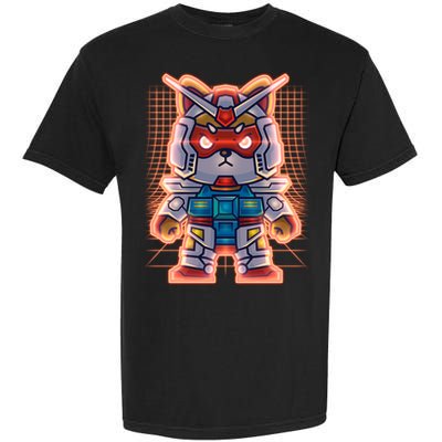 Mecha Shibi Inu Dog Robot Fighter Anime Garment-Dyed Heavyweight T-Shirt