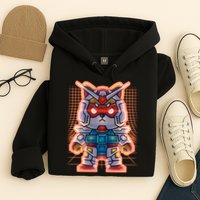 Mecha Shibi Inu Dog Robot Fighter Anime Hoodie