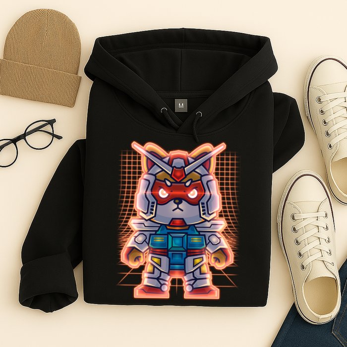 Mecha Shibi Inu Dog Robot Fighter Anime Hoodie