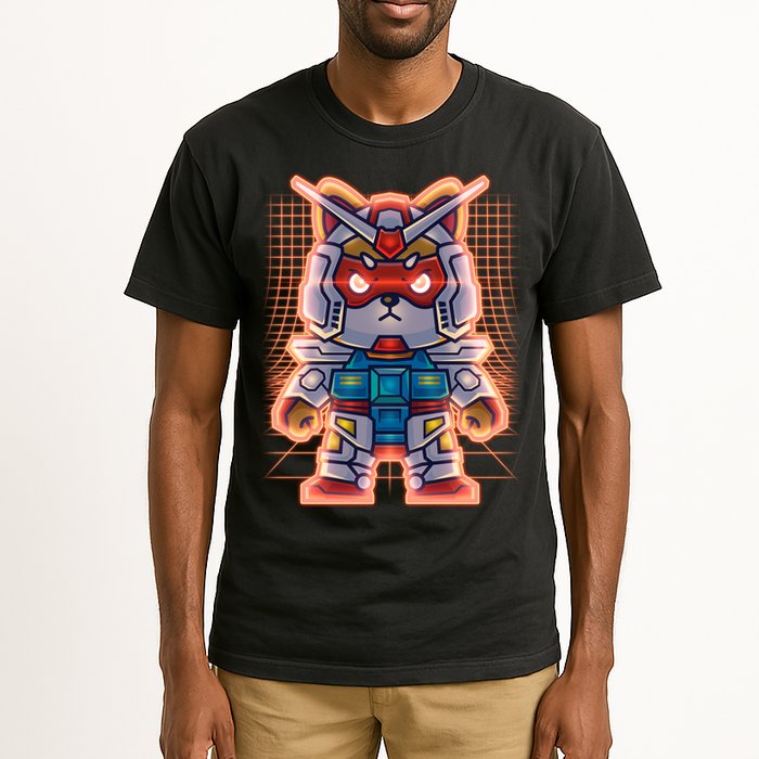 Mecha Shibi Inu Dog Robot Fighter Anime Tall T-Shirt