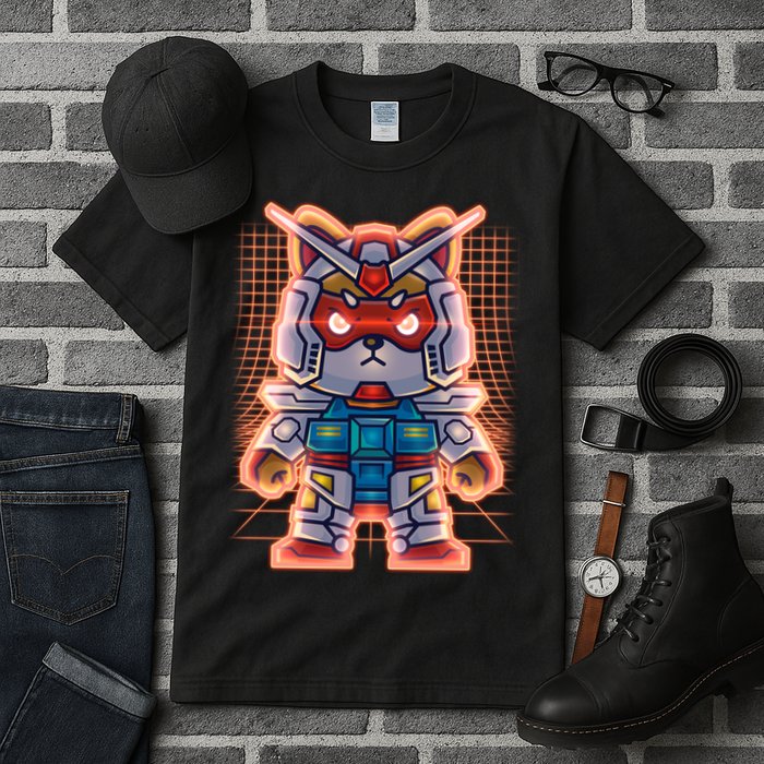 Mecha Shibi Inu Dog Robot Fighter Anime Tall T-Shirt