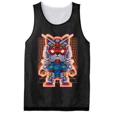 Mecha Shibi Inu Dog Robot Fighter Anime Mesh Reversible Basketball Jersey Tank