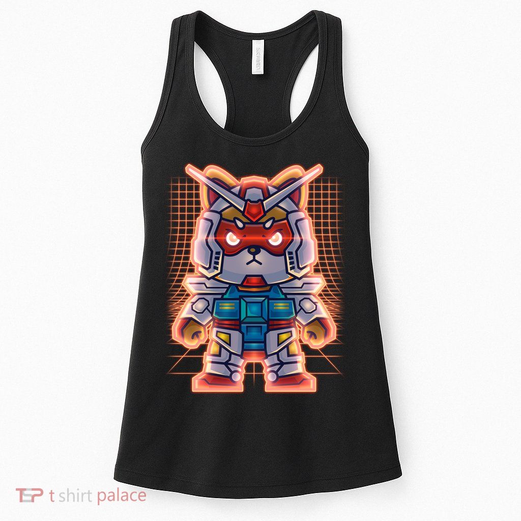 Mecha Shibi Inu Dog Robot Fighter Anime Womens Tank Top