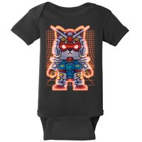 Mecha Shibi Inu Dog Robot Fighter Anime Baby Bodysuit