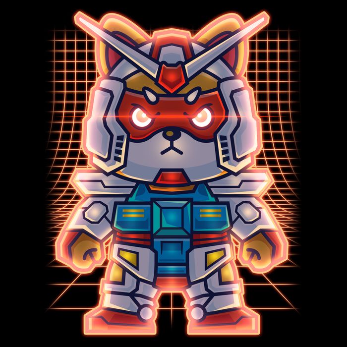 Mecha Shibi Inu Dog Robot Fighter Anime Baby Bodysuit