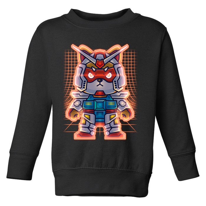 Mecha Shibi Inu Dog Robot Fighter Anime Toddler Sweatshirt